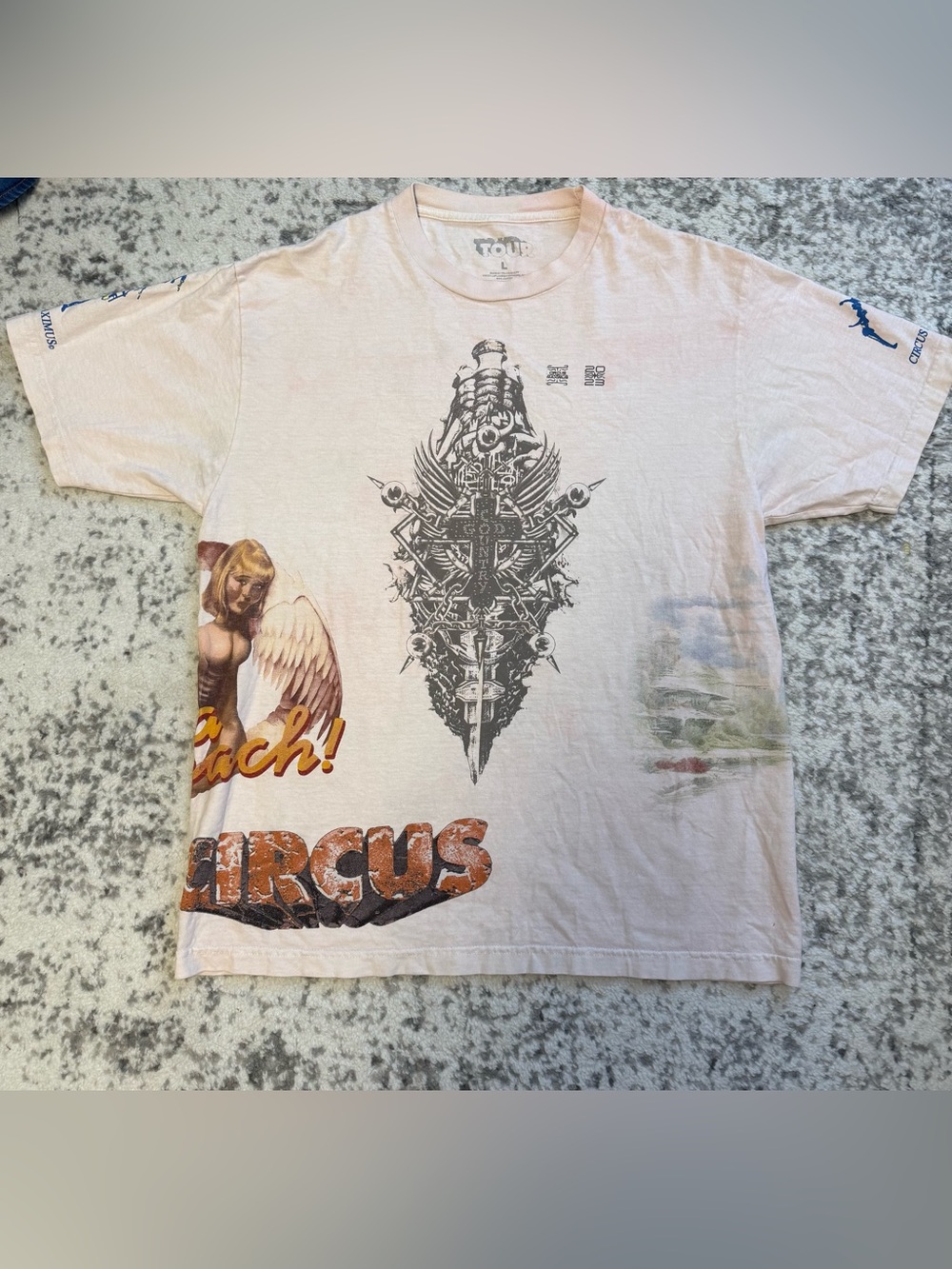 TOUR Circus Maximus I Can See The Future Oversized Graphic T-Shirt Large